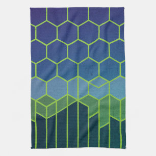 Paño De Cocina Armonía de Hexágono Elegante Geométrico Abstracto