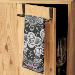 Paño De Cocina Armonía floral de encaje