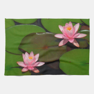 Paño De Cocina Aroma de flores de lirio de loto rosa,