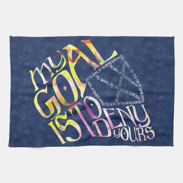 Paño De Cocina Arquero de hockey cita arte de palabras (Horizontal)