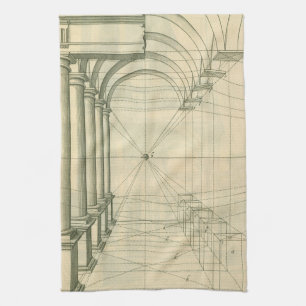 Paño De Cocina Arquitectura de época, perspectiva de columnas de 