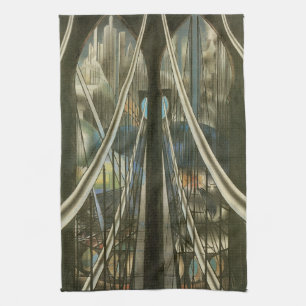 Paño De Cocina Arquitectura de Nueva York, puente de Brooklyn