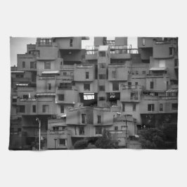 Paño De Cocina Arquitectura en blanco y negro