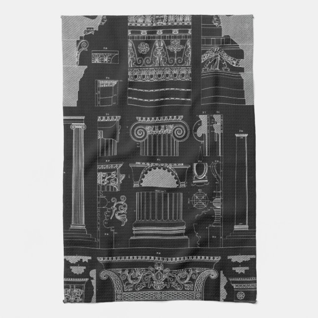 Paño De Cocina Arquitectura gráfica IV (Vertical)