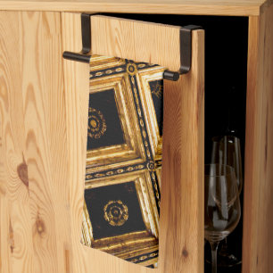 Paño De Cocina Arquitectura negra y dorada