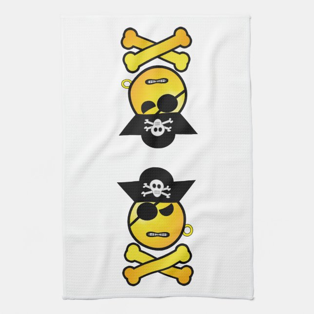 Paño De Cocina ARRGH - Pirata Emoticon GRR (Vertical)