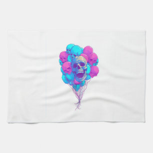 Paño De Cocina Arriba y hueso � Calavera flotante divertida
