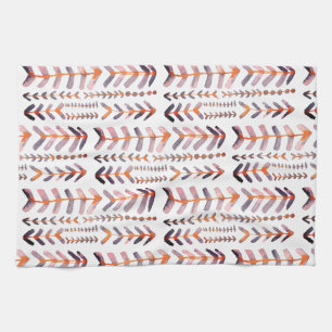 Paño De Cocina Arrowroot Geométrico Watercolor Pattern Púrpura Ro