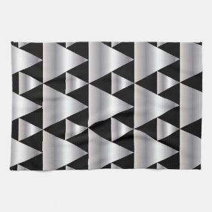 Paño De Cocina Art déco, modelo, plata, negro, elegante,