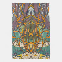 Art nouveau Alphonse・floral charca dragonfly