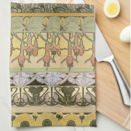 Paño De Cocina Art nouveau alphonse・fuschia girasol flora