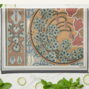 Paño De Cocina Art nouveau Cyclamen floral Eugenio Grasset elegan