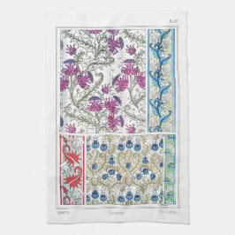 Paño De Cocina Art Nouveau floral thistle textil art verneuil