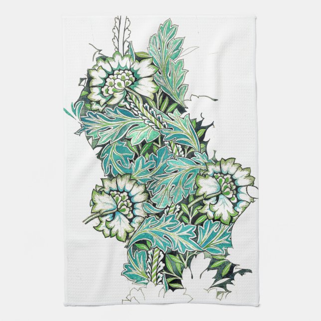Paño De Cocina Art nouveau william morris anenome floral (Vertical)