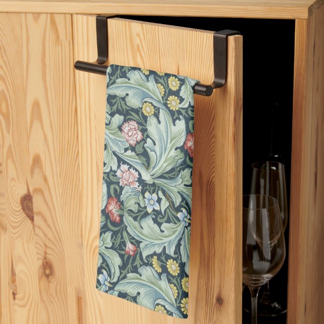 Paño De Cocina Art Nouveau William Morris Leicester Flores Folia (Pliegue de tercios)