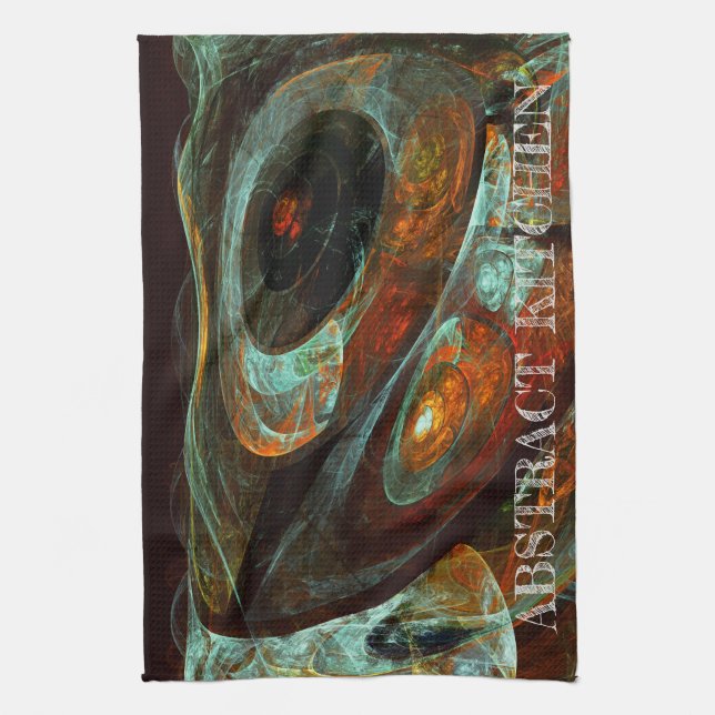 Paño De Cocina Arte abstracto de división de tiempo (Vertical)