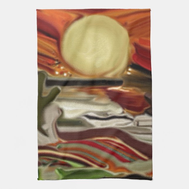 Paño De Cocina Arte abstracto del Suroeste de los Cielos (Vertical)