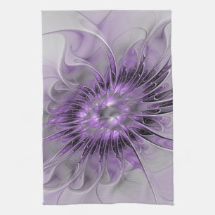 Paño De Cocina Arte abstracto fractal moderno de sueño de flor de