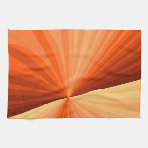 Paño De Cocina Arte abstracto moderno naranja rojo vainilla gráfi