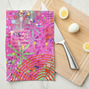 Paño De Cocina Arte abstracto: Sueños de verano