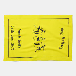 Paño De Cocina Arte africano, danza feliz