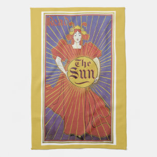 Paño De Cocina Arte Antiguo Art Nouveau, Periódico The New York S