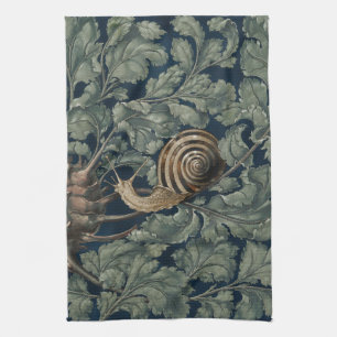Paño De Cocina Arte Antiguo Botánico Art Nouveau Caracol Antiguo