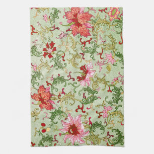 Paño De Cocina Arte Antiguo Chinoiserie Floral Chino Nouveau