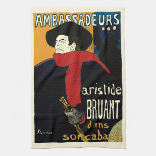 Paño De Cocina Arte Antiguo Modernista Ambassadeurs, Toulouse Lau