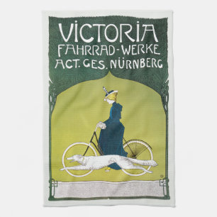 Paño De Cocina Arte antiguo modernista, Victoria Fahrrad Werke, R