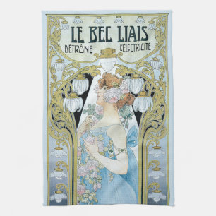 Paño De Cocina Arte Antiguo Nouveau Le Bec Liais, Privat Livemont