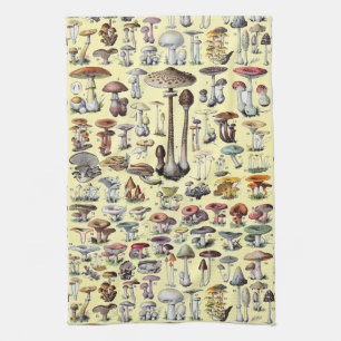 Paño De Cocina Arte Botánico Encantador de Cabaña de Hongos Franc