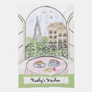 Paño De Cocina Arte Caprichoso Torre Eiffel de París PERSONALIZAR