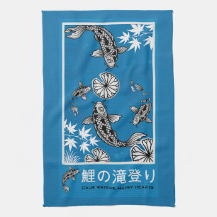 Paño De Cocina Arte Carpo Japonés Tranquilo