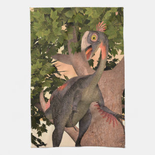 Paño De Cocina Arte de aventura de dinosaurio Gigantoraptor para