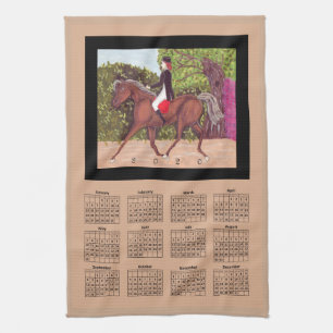 Paño De Cocina Arte de caballo de vestimenta del calendario 2020