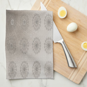 Paño De Cocina Arte de estampado textil floral de arena