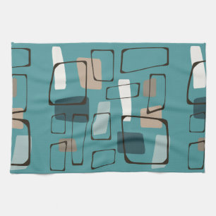 Paño De Cocina Arte de estilo Eames Turquoise
