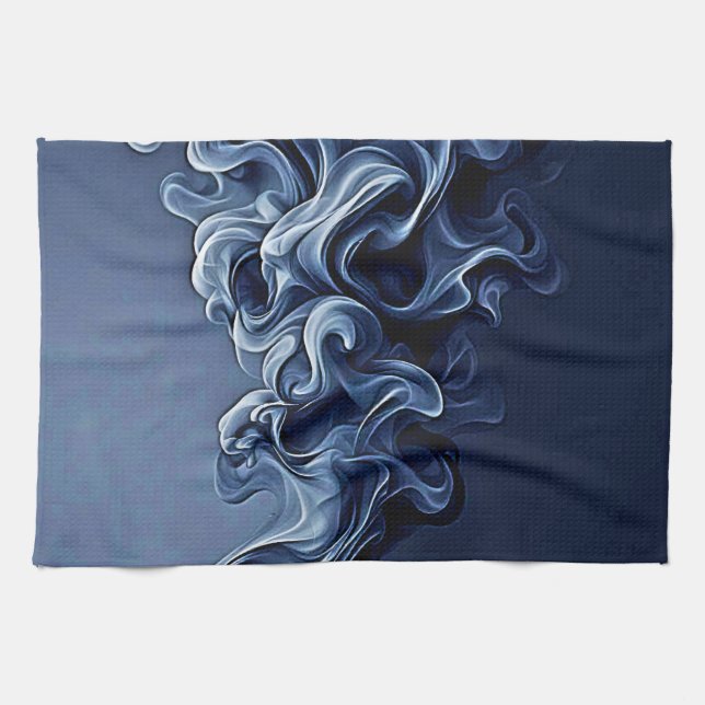 Paño De Cocina Arte de humo azul emocional (Horizontal)