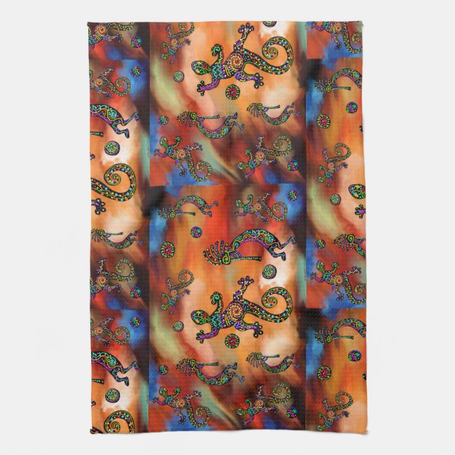 Paño De Cocina Arte de Kokopelli (Vertical)