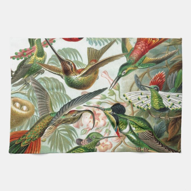 Paño De Cocina Arte de Paraíso de las Aves (Horizontal)