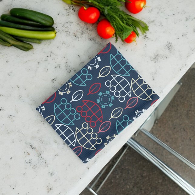 Paño De Cocina Arte de patrones tribales tradicionales (Kitchen Towel)