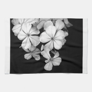Paño De Cocina Arte de Plumbago Monocromo Vintage