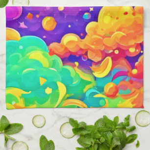 Paño De Cocina Arte de ráfaga de color personalizado