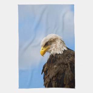 Paño De Cocina Arte de retrato de vida silvestre del águila calva