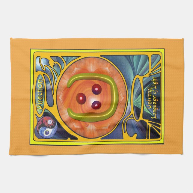 Paño De Cocina Arte de símbolo de dirección (Horizontal)