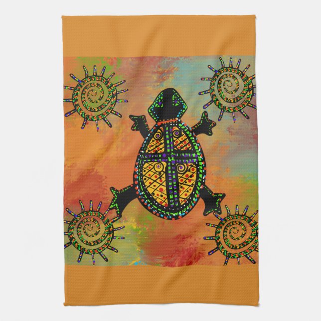 PAÑO DE COCINA ARTE DE TORTUGA DEL SUROESTE (Vertical)