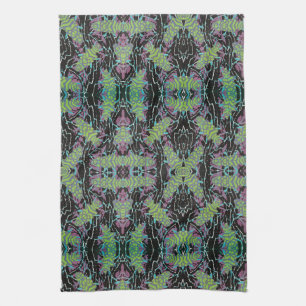 Paño De Cocina Arte Deco Antiguo Jazz Pochoir Escarabajos en Jard