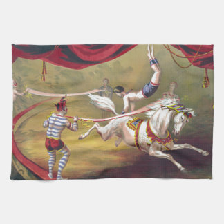 Paño De Cocina Arte del circo del vintage del acto de la bandera