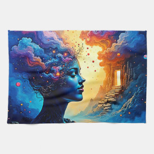 Paño De Cocina Arte del Paisaje Mental Cósmico